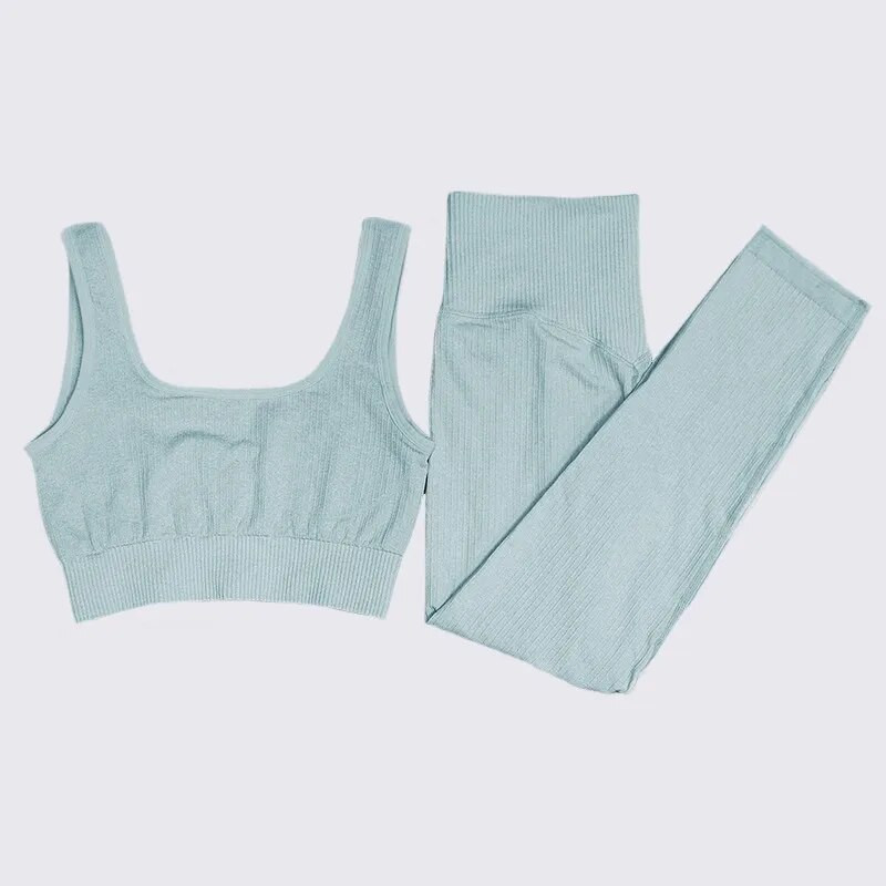 Bezšuvju komplekts sporta zāles apģērbs Bezšuvju jogas komplekts Sieviešu treniņtērps Solids sporta tērps Fitness Sieviešu treniņu komplekts Sporta apģērbs sievietēm Sporta zāle