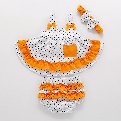 Ruffles ar ziediem, meiteņu drēbju komplekts Bloomer un kleitu komplekti vasaras zīdaiņiem Bērnu meiteņu kostīmi