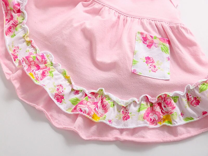 Ruffles ar ziediem, meiteņu drēbju komplekts Bloomer un kleitu komplekti vasaras zīdaiņiem Bērnu meiteņu kostīmi