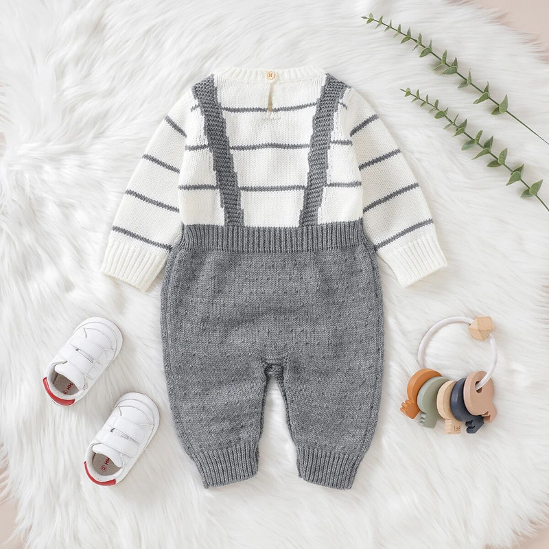 Komplekts zīdaiņa augšdaļai un apakšai rudens jaundzimušā bodiji Onesie, zēnu trikotāžas kombinezons no 0 līdz 3 6 mēnešiem.