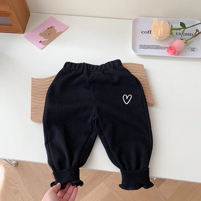 Sportska odjeća za djecu Djevojčice 0-5 godina Dječje sportske hlače s elastičnim strukom u obliku srca Trenirke za trčanje Aktivna odjeća