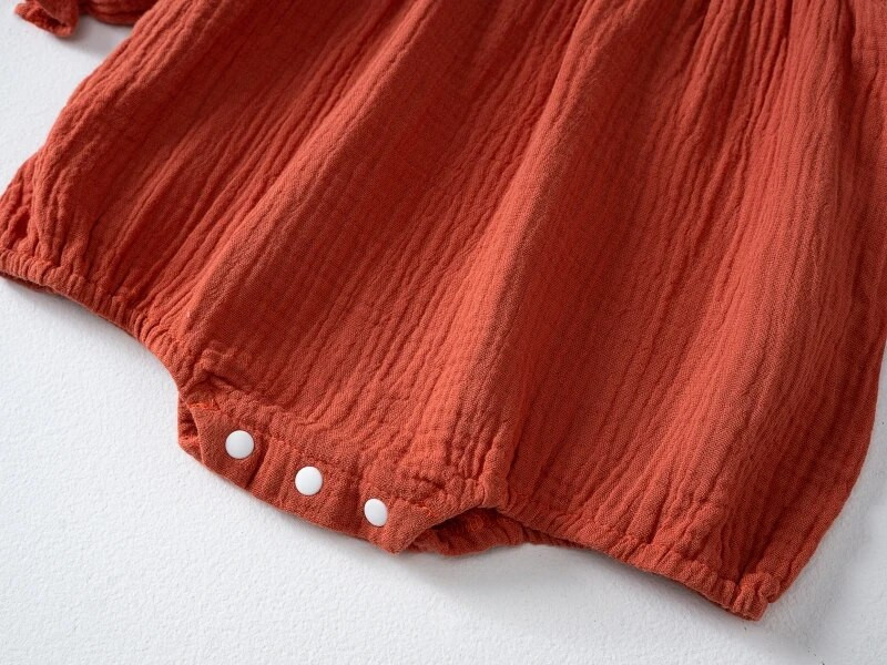 Jaundzimušo bērnu bodiji ar izšuvumu ar garām piedurknēm kokvilnas zīdaiņu kombinezoni, meiteņu kombinezoni rudens pavasarim