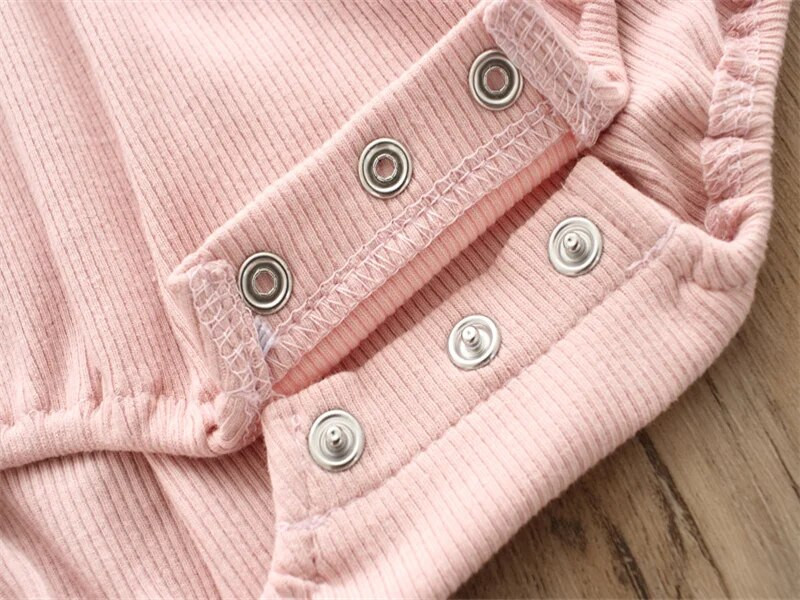 Ruffles Kokvilnas zīdaiņu bodiji ar garām piedurknēm jaundzimušajiem, mazuļiem, bērniem, meitenēm, kombinezoni, viengabala apģērbu komplekti