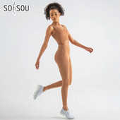 SOISOU sporta zāles apģērbs sievietēm jogas komplekts fitnesa kostīms sieviešu treniņtērps legingi Tops krūšturis, elastīgs elpojošs golfa sporta apģērbs