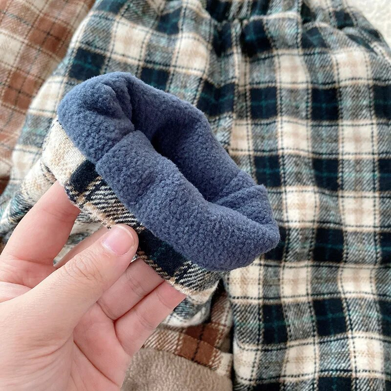 Bērniem ziemas bikses 0–6 gadus veciem bērniem, mazuļiem, zēniem, elastīga jostasvieta, vilna, bieza, silta bikses, apakšējais apģērbs, ikdienas apģērbs