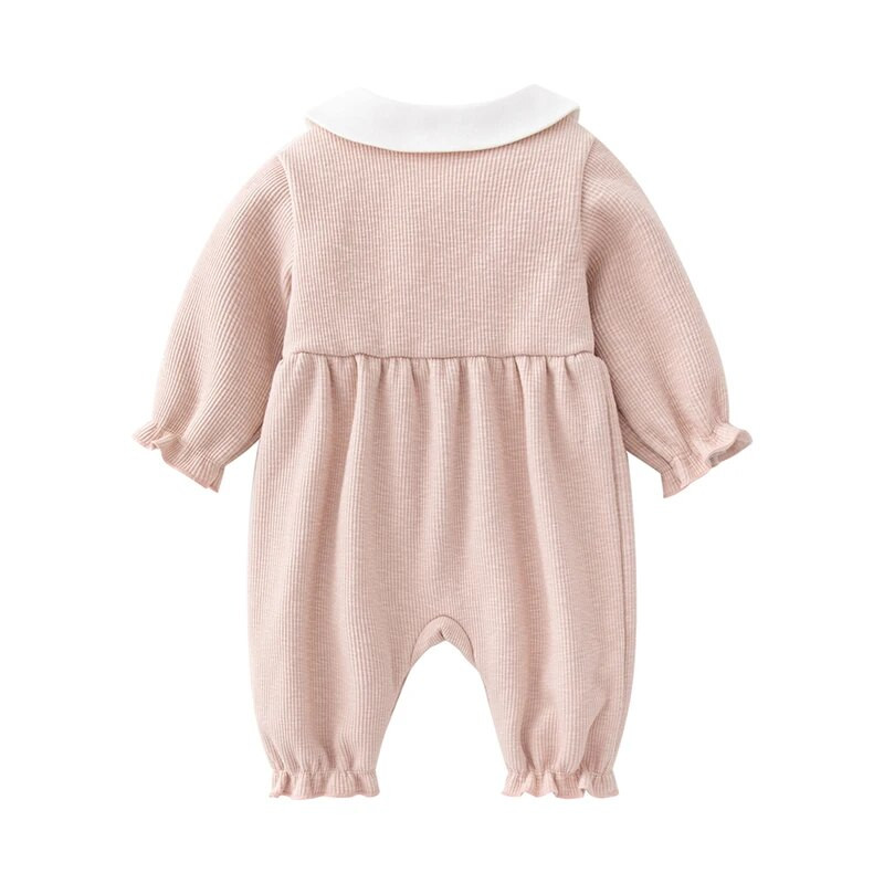 Rudens ziema jaundzimušo meiteņu apģērbi ar garām piedurknēm Flīs silti mežģīņu ziedi kombinezoni, meiteņu bikses + cepures