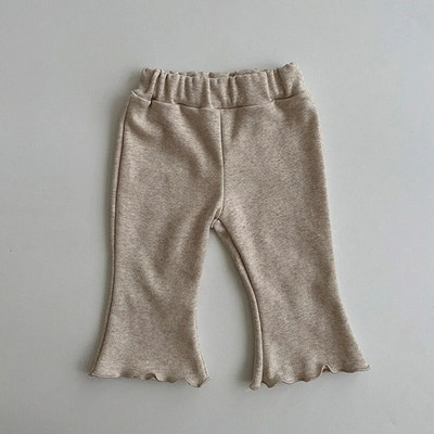 2023 INS Παιδικό κοριτσάκι παντελόνι 0-5 ετών Παιδικό Παιδικό ελαστικό βολάν μέσης μασίφ βαμβακερό καμπάνα καρό παντελόνι Ρούχα