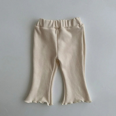 2023 INS Παιδικό κοριτσάκι παντελόνι 0-5 ετών Παιδικό Παιδικό ελαστικό βολάν μέσης μασίφ βαμβακερό καμπάνα καρό παντελόνι Ρούχα