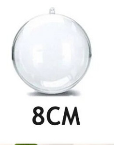 10 gab Ziemassvētku caurspīdīga bumbiņa, plastmasas Ziemassvētku eglītes, atvērta lodīšu kaste, rotājums kāzu dāvanai kāzu dāvanai, mājas dekorēšanai