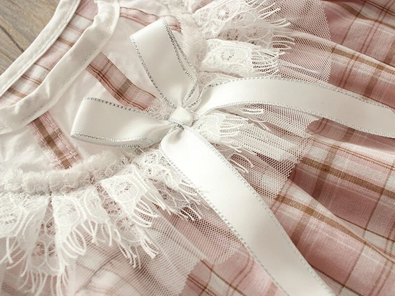 Kevadsügisene ruuduline beebitüdruku bodid pikkade varrukatega vibu volangid puuvillased tüdrukute kombinesoonid riided + peapaelad