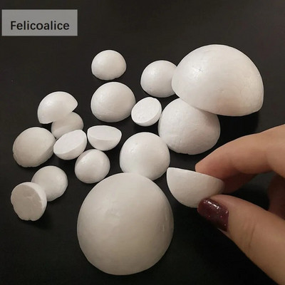 1/1,5/2/2,5/3/4/5 cm modelleerimine vahtpolüstürool valge vaht ümmargused sfäärid käsitöö meisterdamine peo pulmapalli dekoratsioonitarbed