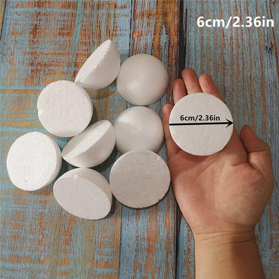 1/1,5/2/2,5/3/4/5 cm modelleerimine vahtpolüstürool valge vaht ümmargused sfäärid käsitöö meisterdamine peo pulmapalli dekoratsioonitarbed