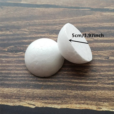 1/1,5/2/2,5/3/4/5 cm modelleerimine vahtpolüstürool valge vaht ümmargused sfäärid käsitöö meisterdamine peo pulmapalli dekoratsioonitarbed