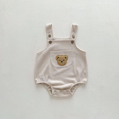 MILANCEL 2023 καλοκαιρινό σετ βρεφικών ρούχων Βάφλα κορμάκι και σύντομο μπλουζάκι για αγόρια Νεογέννητο κοστούμι