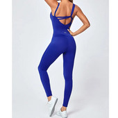 Yushuhua regulējamas plecu siksnas sporta tērps Seksīgs jogas komplekts fitnesa kombinezons, sporta apģērbs sievietēm sporta zāles skriešanas tērps bez paliktņa