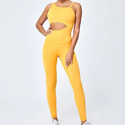 Yushuhua regulējamas plecu siksnas sporta tērps Seksīgs jogas komplekts fitnesa kombinezons, sporta apģērbs sievietēm sporta zāles skriešanas tērps bez paliktņa