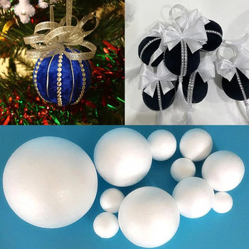 10/50/100PCS DIY Στρογγυλές μπάλες από αφρό Χριστουγεννιάτικη μπάλα Λευκή Μοντελοποίηση Μπάλες χειροτεχνίας από αφρό πολυστερίνης Χριστουγεννιάτικες διακοσμήσεις γάμου
