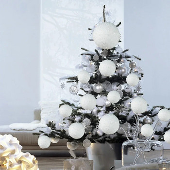 Χριστουγεννιάτικες μπάλες λευκού αφρού στολίδι για κρεμαστό χριστουγεννιάτικο δέντρο Μπάλα γιορτής Πρωτοχρονιάτικο Γάμο Διακόσμηση σπιτιού Προμήθειες