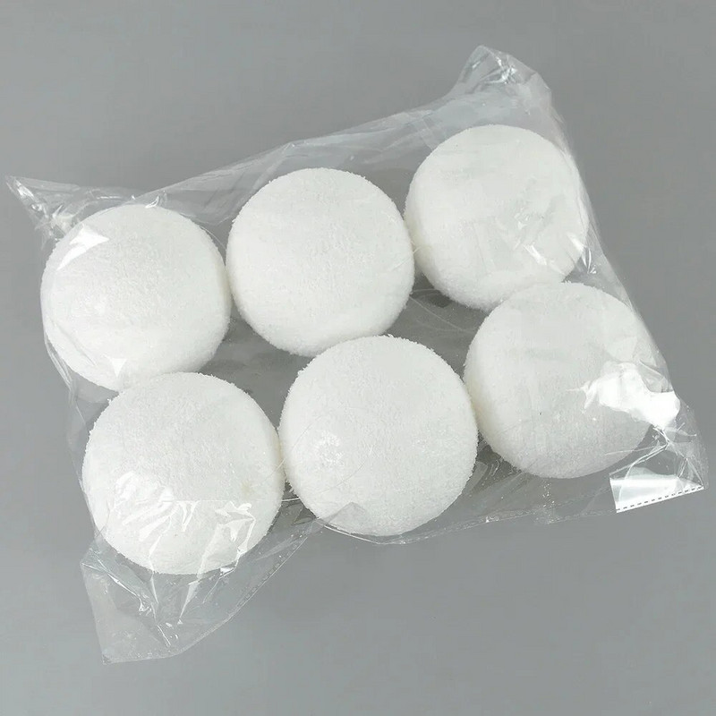 Fehér hab karácsonyi bálok Díszek karácsonyfára függő medál golyó Ünnep újév esküvői parti lakberendezési kellékek