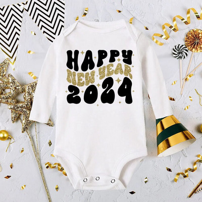 Tere, 2024. aasta vastsündinud beebipüksid pikkade varrukatega imikute kombinesoon See on minu esimene uusaasta beebipoistele tüdrukutele uusaasta ropa riided