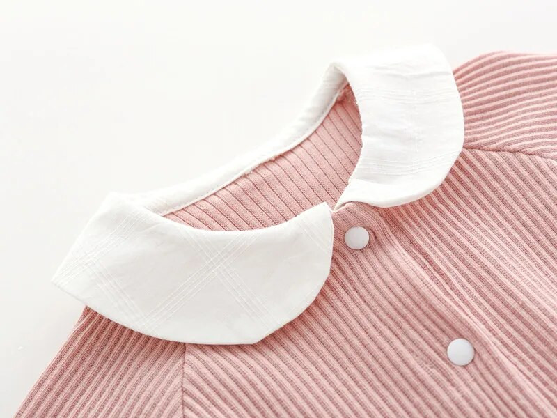 2023. gada pavasaris ar garām piedurknēm Peter pan Apkakles Meiteņu bodiji Princešu zīdaiņu meiteņu kombinezoni Apģērbi Apģērbi