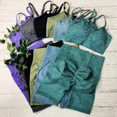 Σετ γυμναστικής Αθλητικά ρούχα Γυναικεία αθλητικά Σετ γιόγκα Κοντό κοστούμι γυμναστικής Αθλητική στολή για γυναίκες Ρούχα γυμναστικής