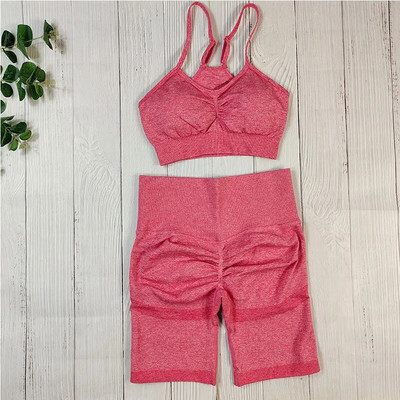 Σετ γυμναστικής Αθλητικά ρούχα Γυναικεία αθλητικά Σετ γιόγκα Κοντό κοστούμι γυμναστικής Αθλητική στολή για γυναίκες Ρούχα γυμναστικής