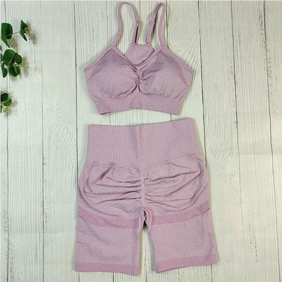 Σετ γυμναστικής Αθλητικά ρούχα Γυναικεία αθλητικά Σετ γιόγκα Κοντό κοστούμι γυμναστικής Αθλητική στολή για γυναίκες Ρούχα γυμναστικής