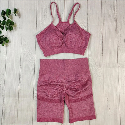 Σετ γυμναστικής Αθλητικά ρούχα Γυναικεία αθλητικά Σετ γιόγκα Κοντό κοστούμι γυμναστικής Αθλητική στολή για γυναίκες Ρούχα γυμναστικής