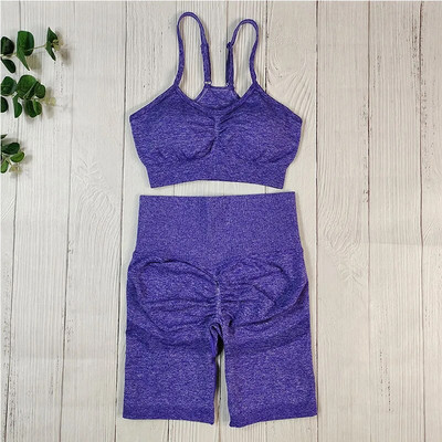 Σετ γυμναστικής Αθλητικά ρούχα Γυναικεία αθλητικά Σετ γιόγκα Κοντό κοστούμι γυμναστικής Αθλητική στολή για γυναίκες Ρούχα γυμναστικής