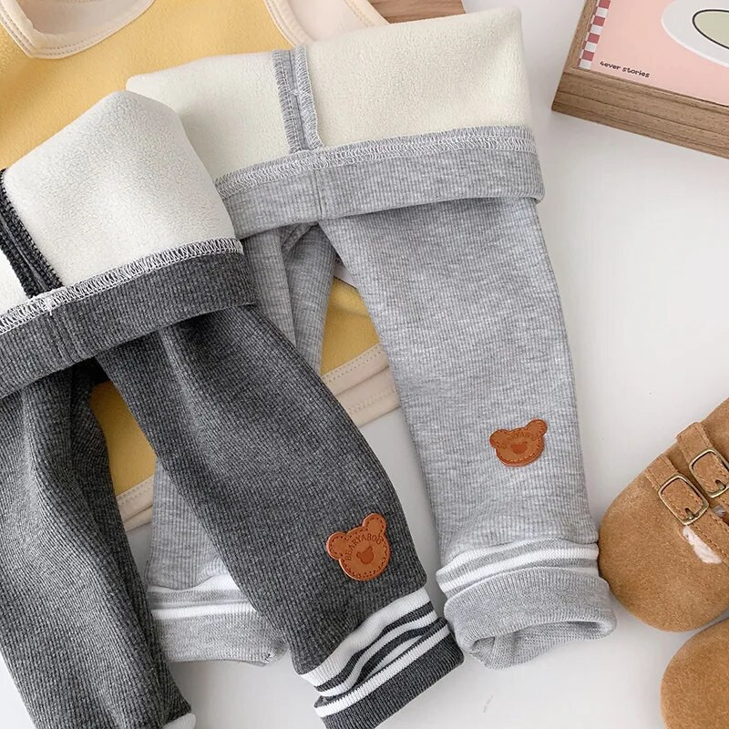 Uued talvised lapsed, tüdrukud, sametretuusid 0–5-aastased väikelapsed, elastsed vöökohad, karu all, püksid, triibulised ülerõivad, soojad sügisriided