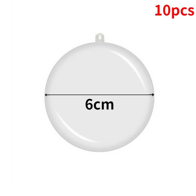 10 komada prozirne otvorene plastične kuglice s božićnim ukrasima, prozirna kuglica za božićnu zabavu, kutija za darove za djecu, ukrasi za poklone