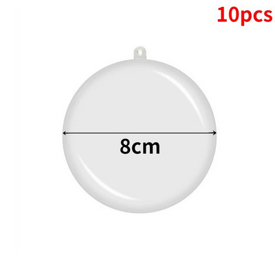 10 komada prozirne otvorene plastične kuglice s božićnim ukrasima, prozirna kuglica za božićnu zabavu, kutija za darove za djecu, ukrasi za poklone