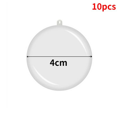 10 komada prozirne otvorene plastične kuglice s božićnim ukrasima, prozirna kuglica za božićnu zabavu, kutija za darove za djecu, ukrasi za poklone