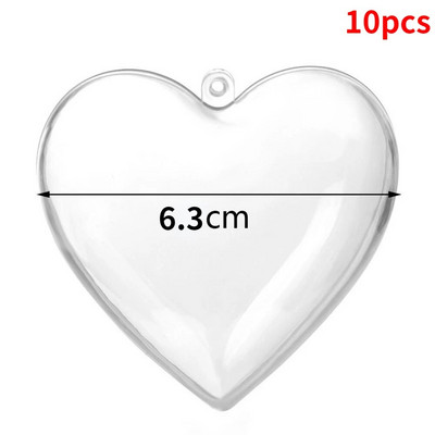 10 komada prozirne otvorene plastične kuglice s božićnim ukrasima, prozirna kuglica za božićnu zabavu, kutija za darove za djecu, ukrasi za poklone