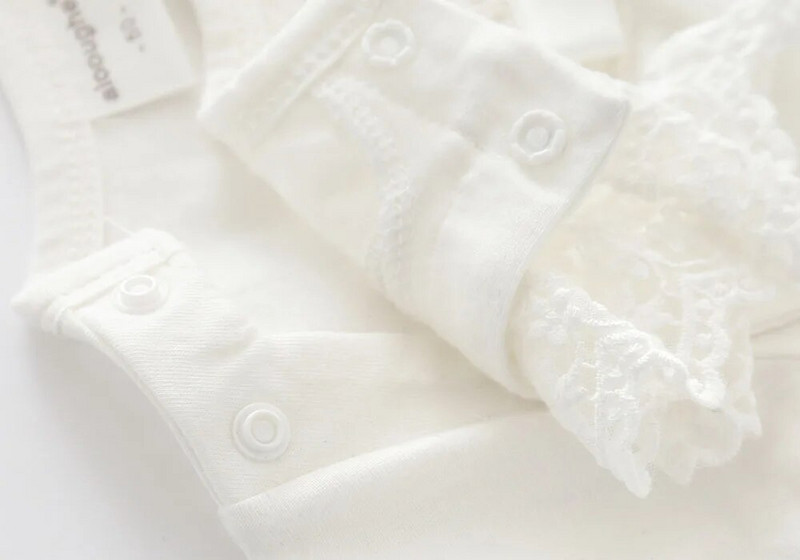 Princess Lace Flowers Νεογέννητα Βρεφικά Ολόσωμα Κοριτσίστικα Ρούμπερες για Καλοκαιρινή Βρεφικά Ολόσωμα Ρούχα