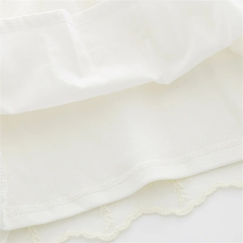 Ruffles Mežģīņu bantīte jaundzimušo meiteņu kleitu komplekts Princesei rudens ar garām piedurknēm svinīgas kleitas 1 gadu meiteņu apģērbi