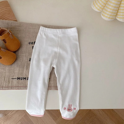 Jauki bērni, meitenītes stulpiņi 0–6 gadus veci bērni, elastīgs viduklis, multene, lācis, izšūtas zeķubikses, ikdienišķas, svītrainas biksīšu rudens drēbes