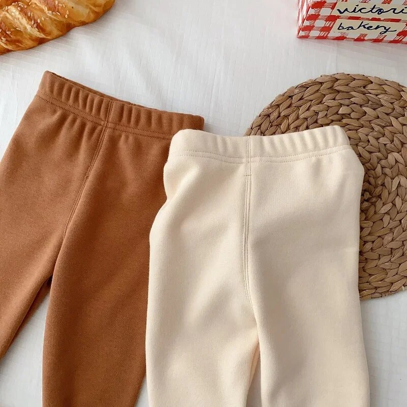 Vaikiški antblauzdžiai 0–5 m. Vaikams berniukams mergaitėms elastinga juosmuo dryžuota vilna stora šilta kelnių apatinė apatinė viršutinė apranga Laisvalaikio žieminiai drabužiai