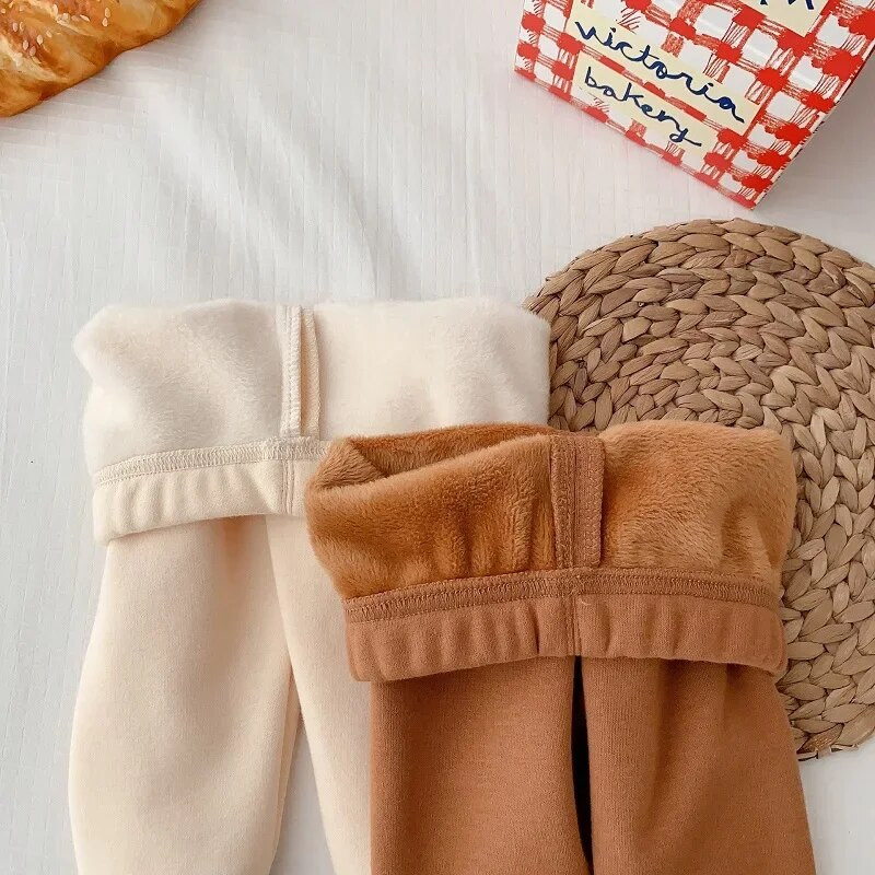 Vaikiški antblauzdžiai 0–5 m. Vaikams berniukams mergaitėms elastinga juosmuo dryžuota vilna stora šilta kelnių apatinė apatinė viršutinė apranga Laisvalaikio žieminiai drabužiai