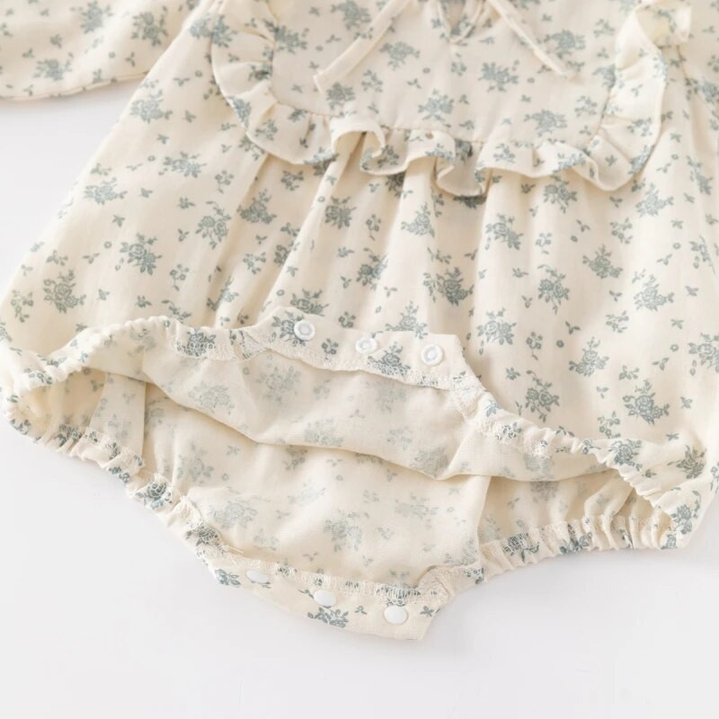 Pavasara rudens puķaini jaundzimušo bodiji Princeses kokvilnas meiteņu kombinezoni Apģērbi zīdaiņu krekliņi + cepures