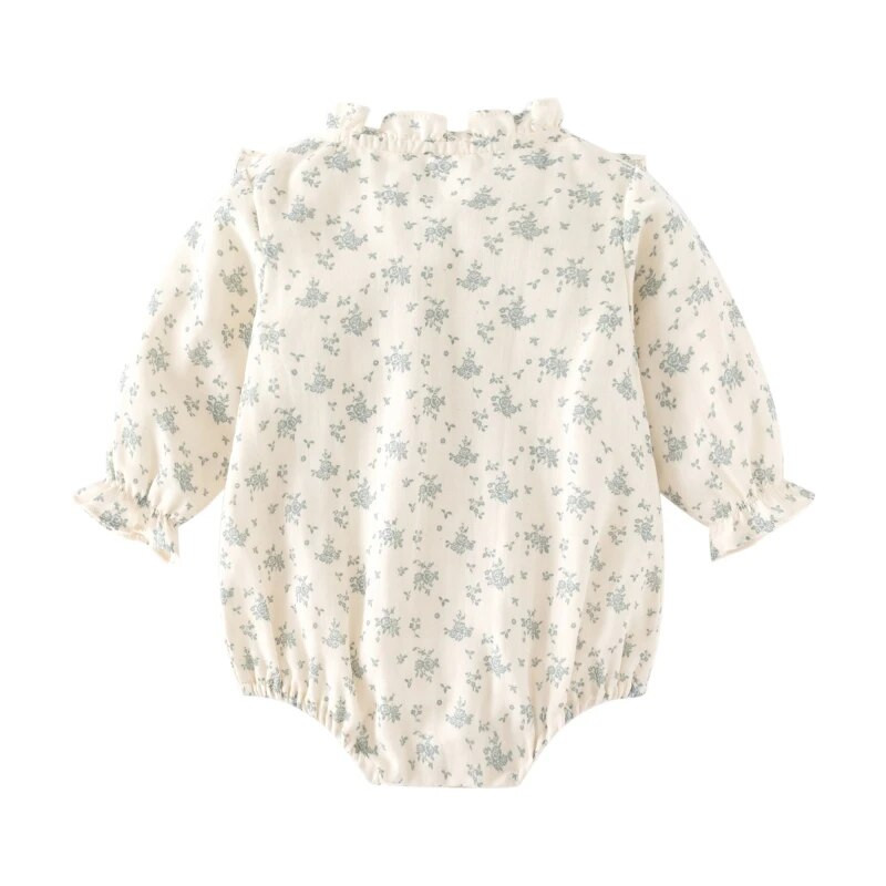 Pavasara rudens puķaini jaundzimušo bodiji Princeses kokvilnas meiteņu kombinezoni Apģērbi zīdaiņu krekliņi + cepures