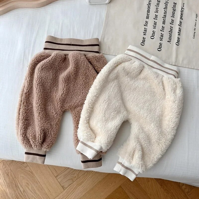 2023. gada ziemas bikses zīdaiņiem 0–2 gadi jaundzimušajam zēnam, meitenei ar augstu vidukli, multfilma, lācis, PP, bikses, flīss, biezs, silts apakšējais apģērbs.