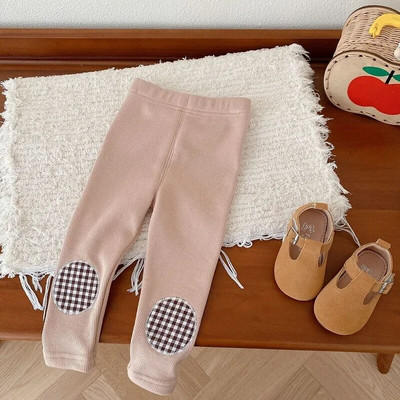 2023. gada ziema, bērnu meiteņu legingi 0–5 gadus veci mazuļi, elastīgi viduklis, flīss, biezs, silts virsdrēbes