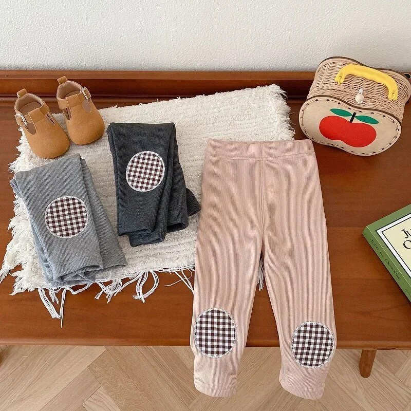 2023. gada ziema, bērnu meiteņu legingi 0–5 gadus veci mazuļi, elastīgi viduklis, flīss, biezs, silts virsdrēbes