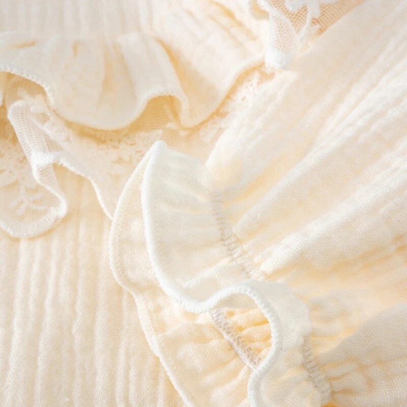 Volāni Jaundzimušā Bēbīte Meiteņu bikses Pavasaris Rudens Mock Kakls Kokvilnas Meiteņu marles Kombinezoni Apģērbi