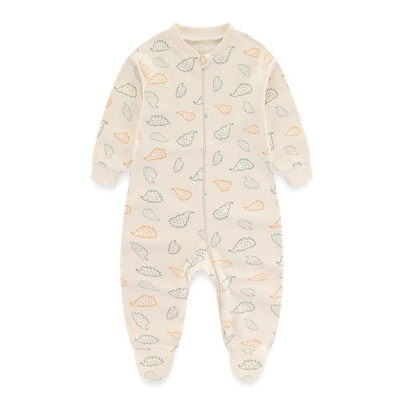 Kiddiezoom 0-12 μηνών Cartoon μακρυμάνικο φερμουάρ Βρεφικά αγόρια κοριτσίστικα φόρμες 100% βαμβάκι μαλακές νεογέννητες φόρμες