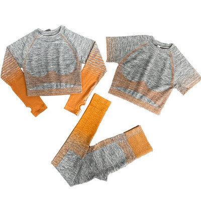 κοστούμια γιόγκα γυναικεία σετ γιόγκα ενδύματα γυμναστικής Γυναικεία αθλητική στολή γυμναστικής Ρούχα για τρέξιμο κορυφαία κολάν γιόγκα γυναικών Άνευ ραφής σετ γυμναστικής