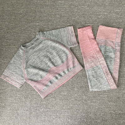 κοστούμια γιόγκα γυναικεία σετ γιόγκα ενδύματα γυμναστικής Γυναικεία αθλητική στολή γυμναστικής Ρούχα για τρέξιμο κορυφαία κολάν γιόγκα γυναικών Άνευ ραφής σετ γυμναστικής