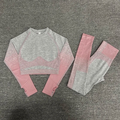 κοστούμια γιόγκα γυναικεία σετ γιόγκα ενδύματα γυμναστικής Γυναικεία αθλητική στολή γυμναστικής Ρούχα για τρέξιμο κορυφαία κολάν γιόγκα γυναικών Άνευ ραφής σετ γυμναστικής